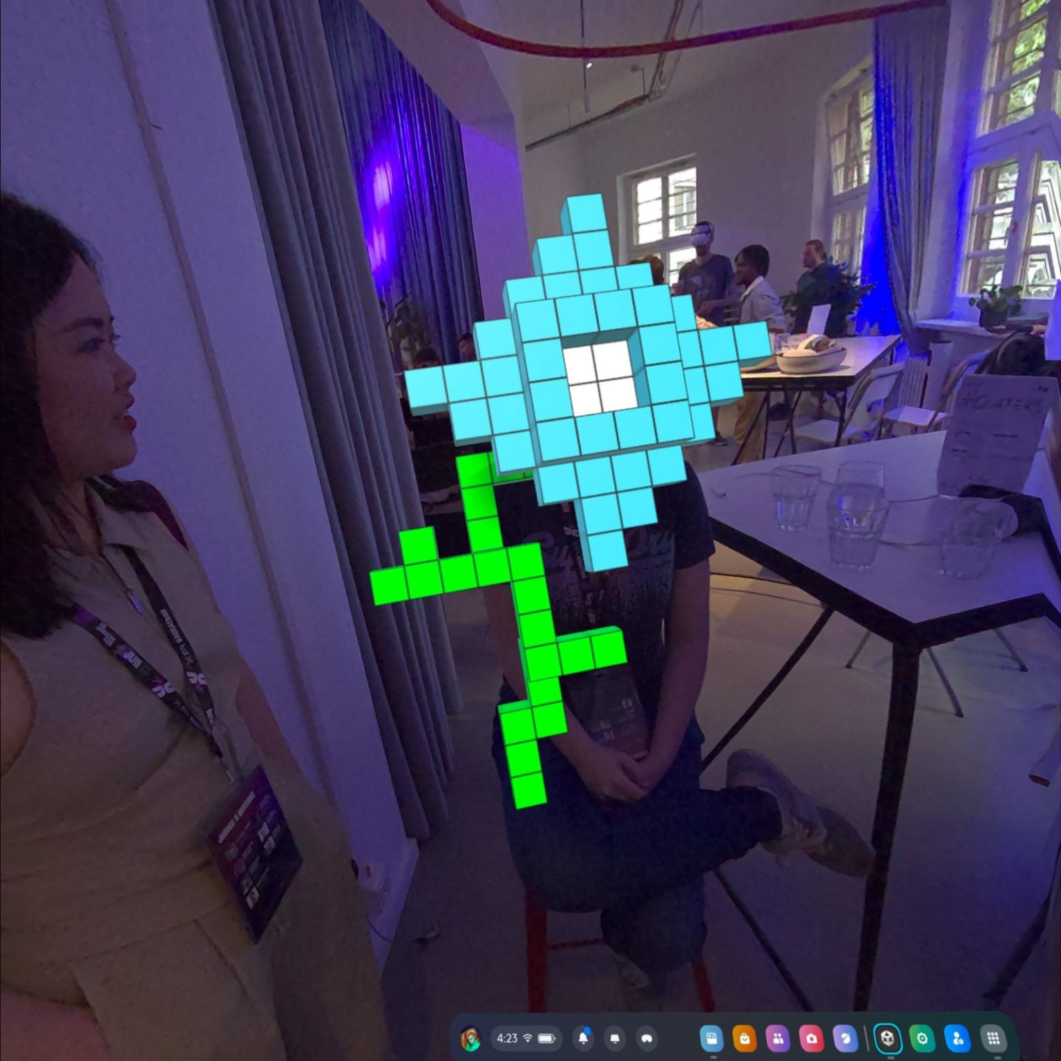 Quarters Voxel Flower